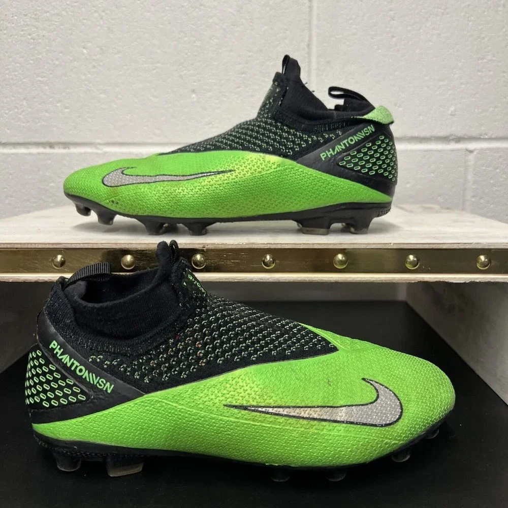 Nike CD4062-306 Jr Phantom VSN 2 Elite DF FG/MG Green/Black 5y Womens 6.5